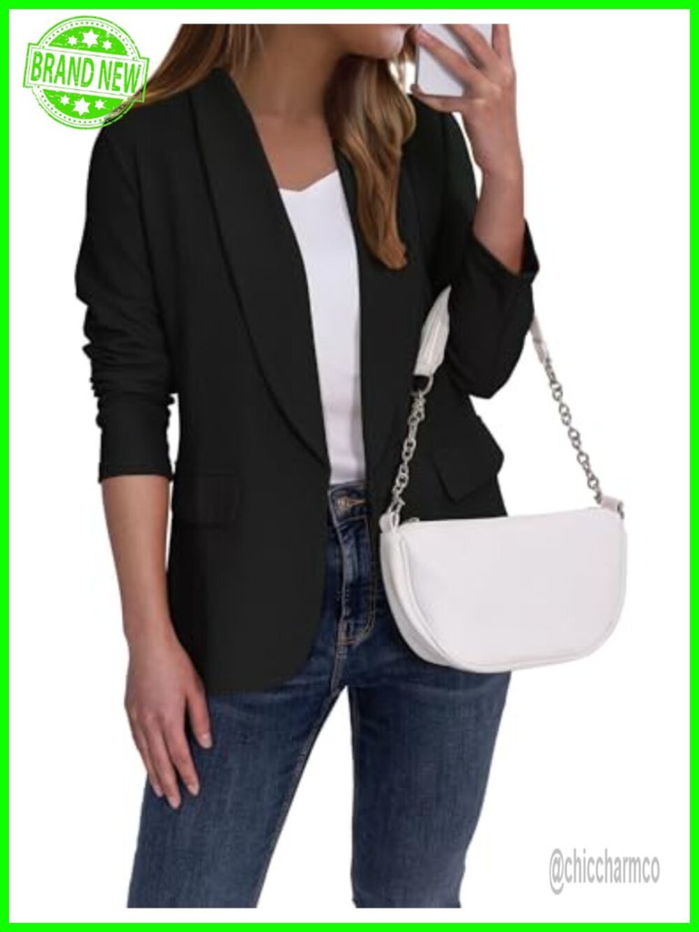 Women's Slim Fit Blazer Business Casual Work Office Suit Jacket